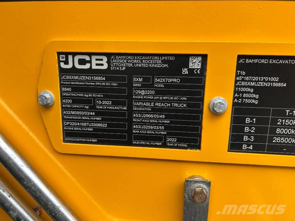 JCB 542-70 Agri Pro Telescópicas para Agricultura