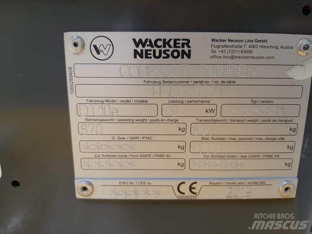 Wacker Neuson DT10e Dumpers de lagartas