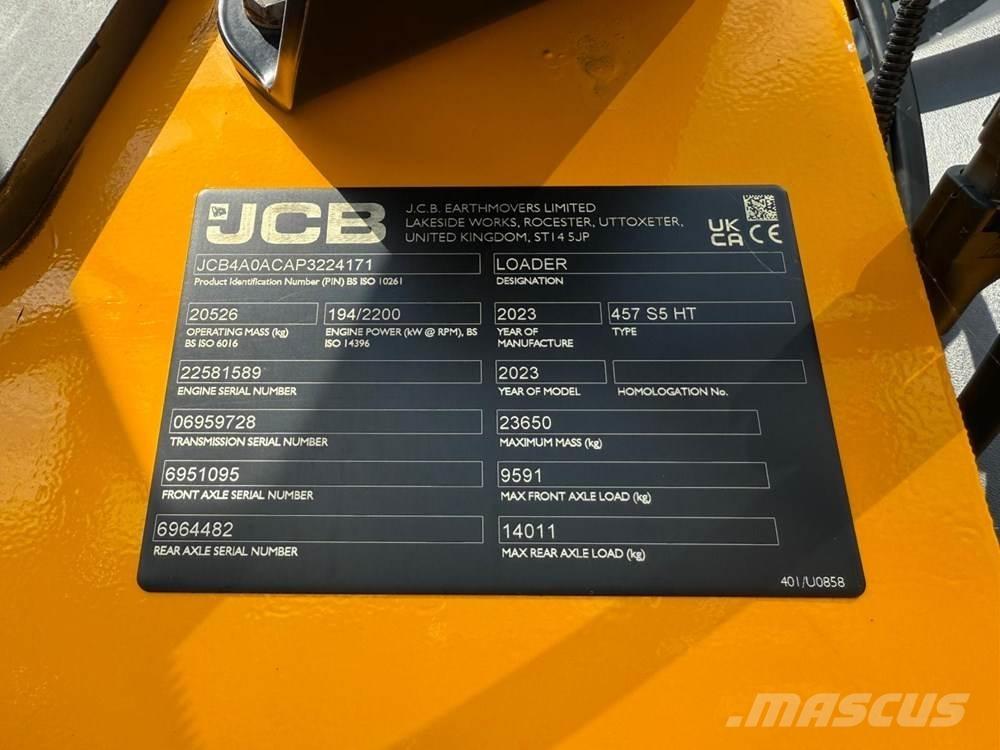 JCB 457 HT Pás carregadoras de rodas