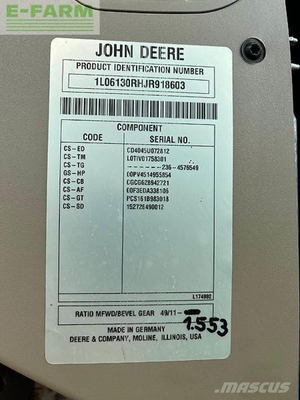 John Deere 6130r Tratores Agrícolas usados
