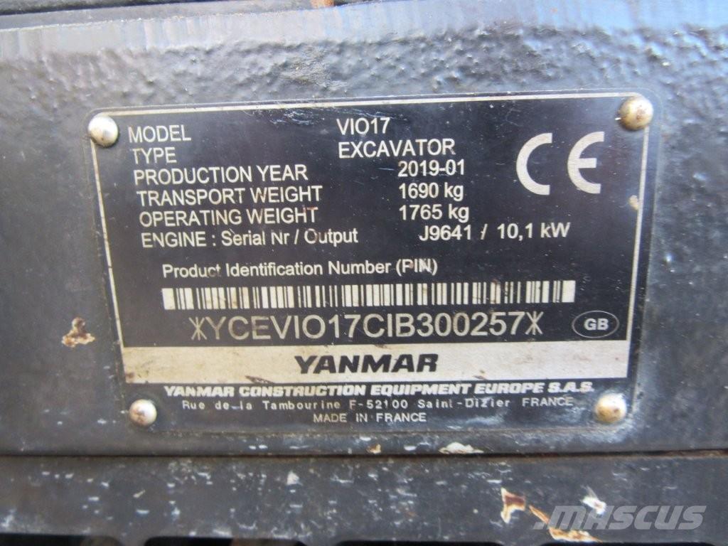 Yanmar ViO17 Escavadoras de rastos