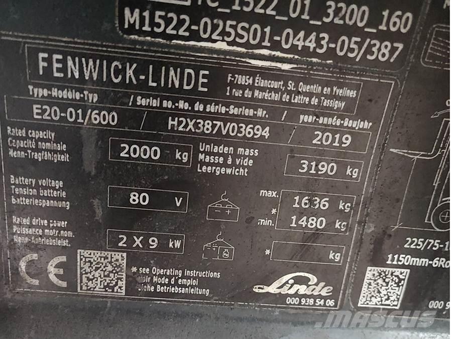 Linde E20-01/600 Empilhadores eléctricos