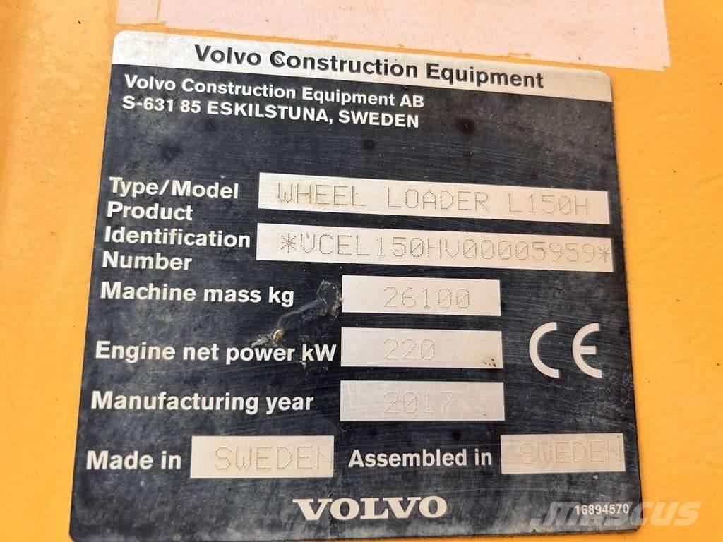 Volvo L150H Pás carregadoras de rodas