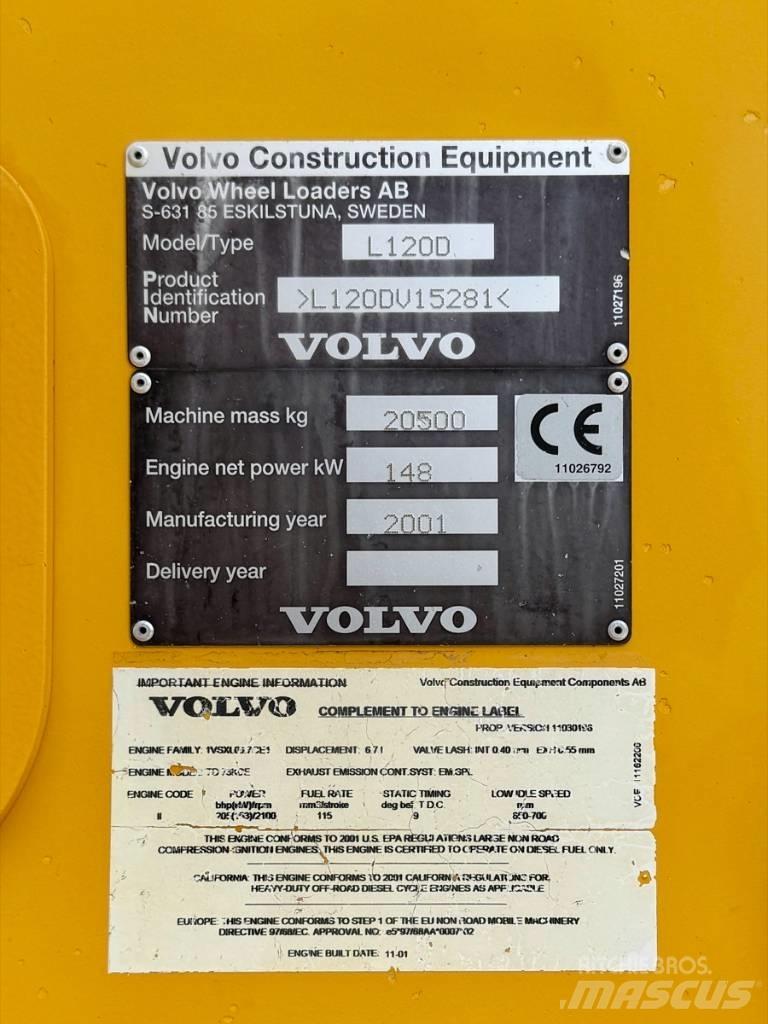 Volvo L 120 D Pás carregadoras de rodas