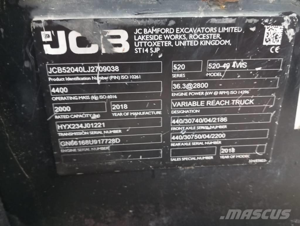 JCB 520-40 Manipuladores telescópicos