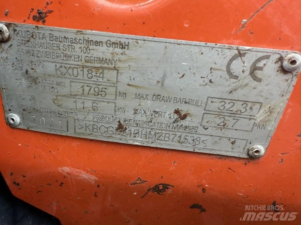 Kubota KX 018-4 Mini Escavadoras <7t