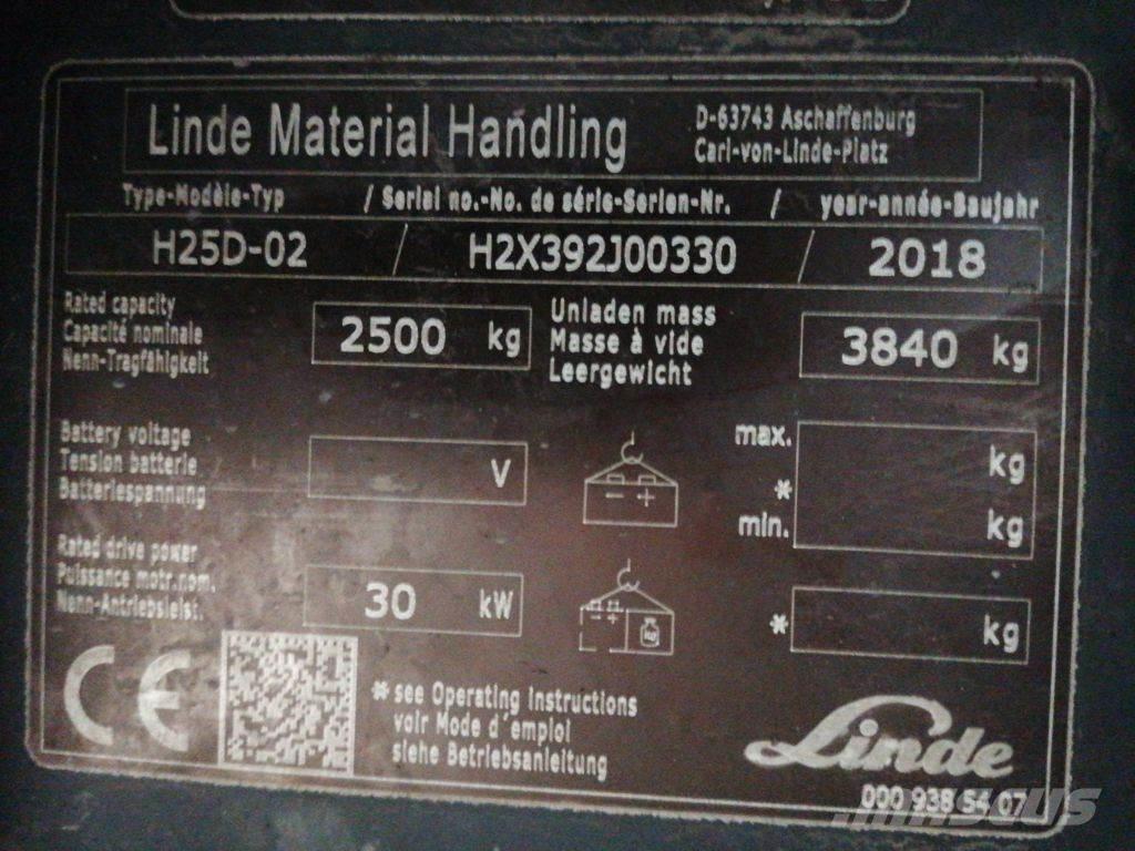 Linde H25D-02 Empilhadores Diesel