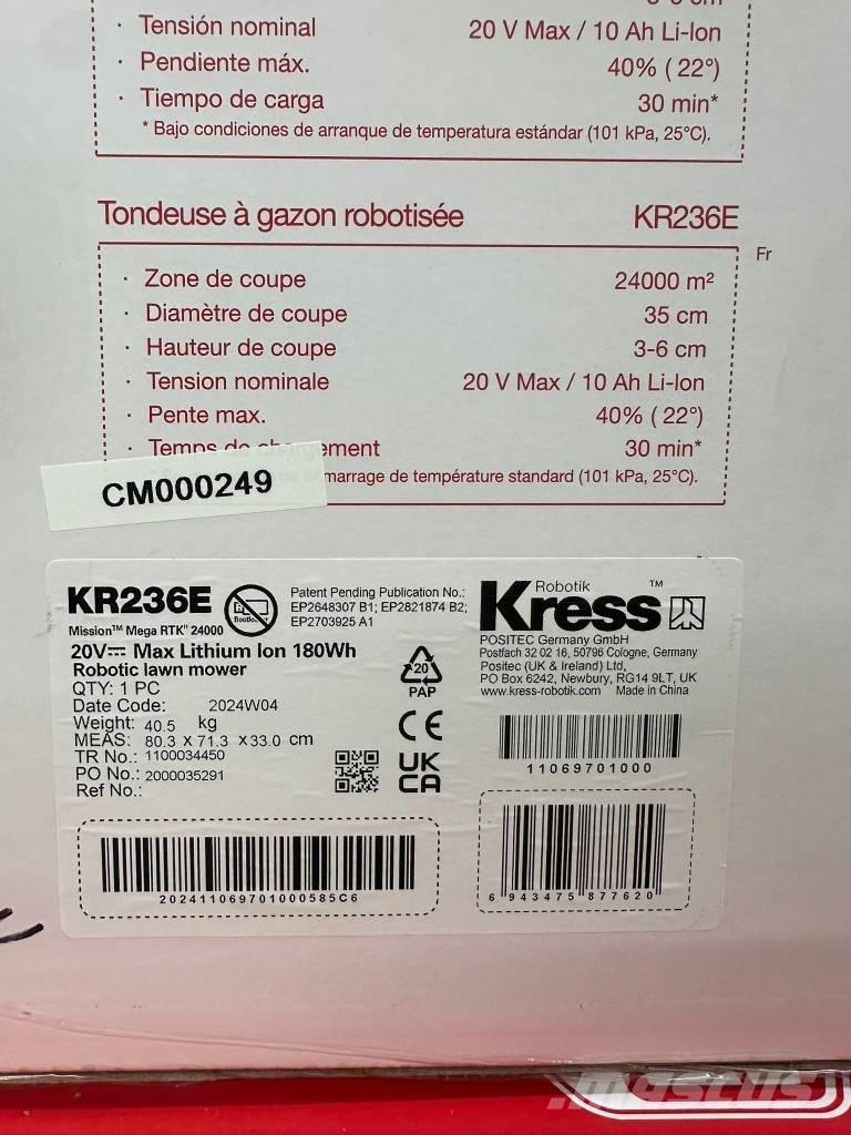 Kress KR236E Corta-Relvas Robóticos