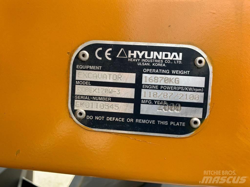 Hyundai ROBEX 170W-3 Escavadoras de rodas
