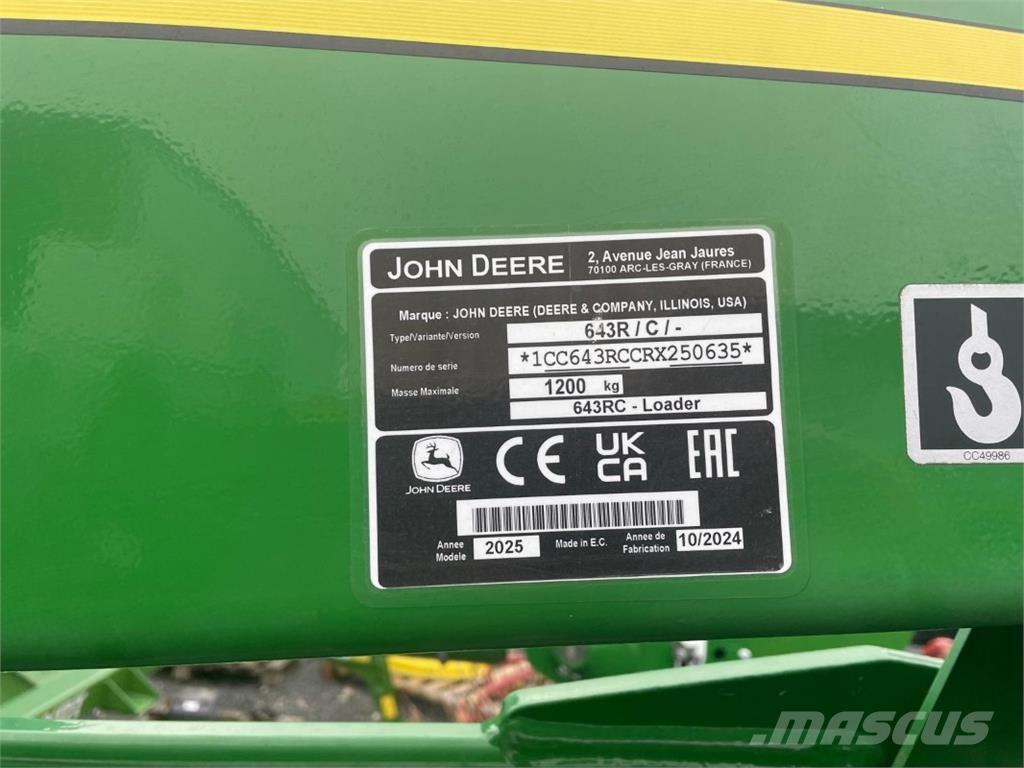John Deere 643R Carregadoras frontais e escavadoras