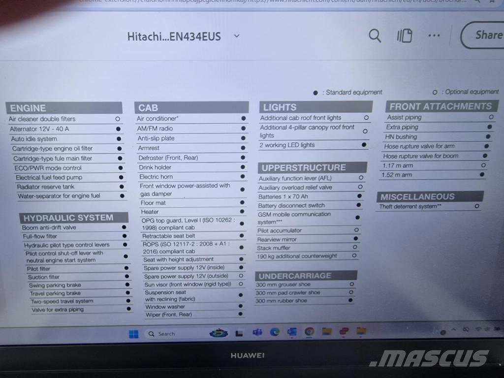 Hitachi ZX 33 U-6 Mini Escavadoras <7t