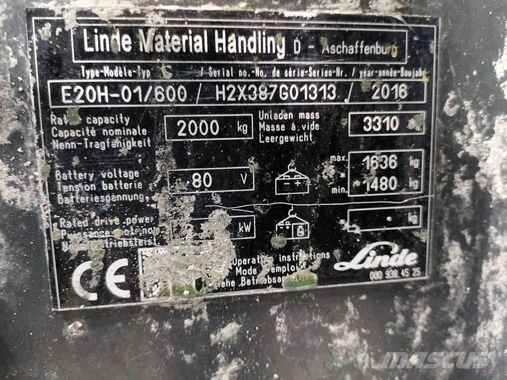 Linde E20H-01/600 Empilhadores eléctricos