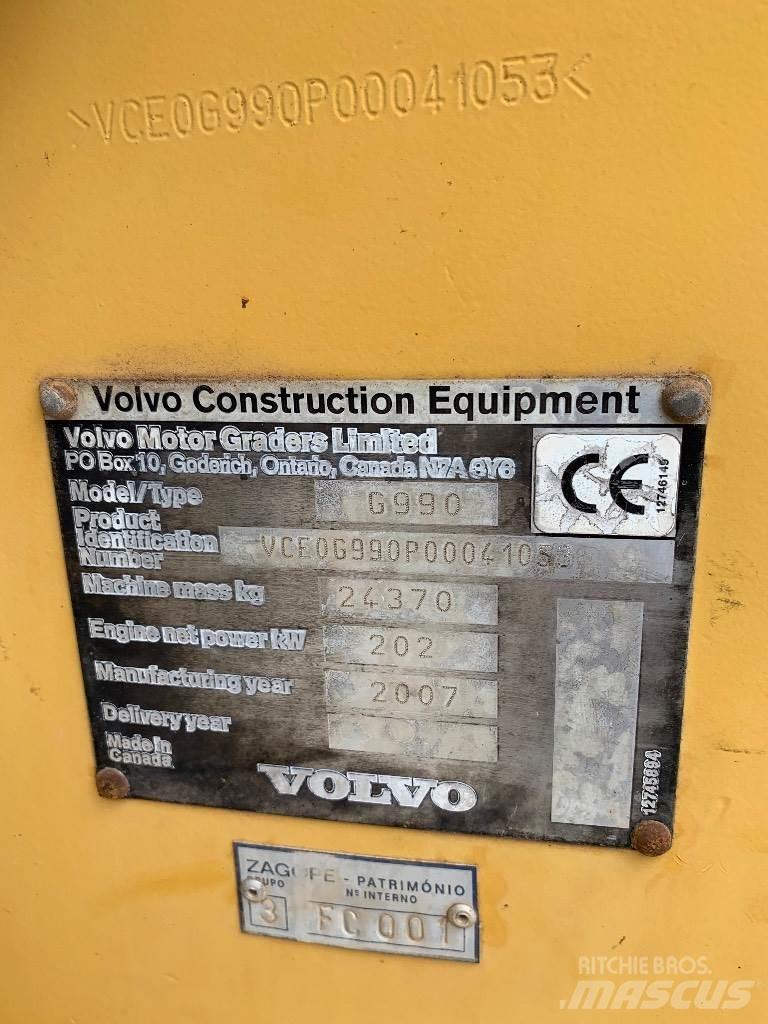 Volvo G990 Motoniveladoras