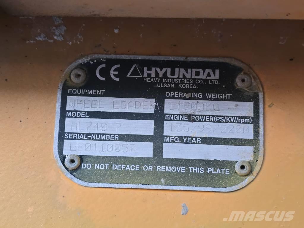 Hyundai 740-7 Pás carregadoras de rodas