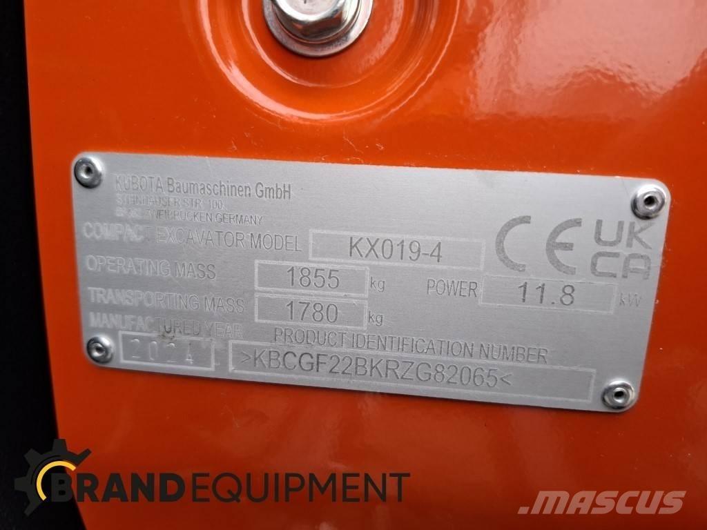Kubota KX019-4 Mini Escavadoras <7t