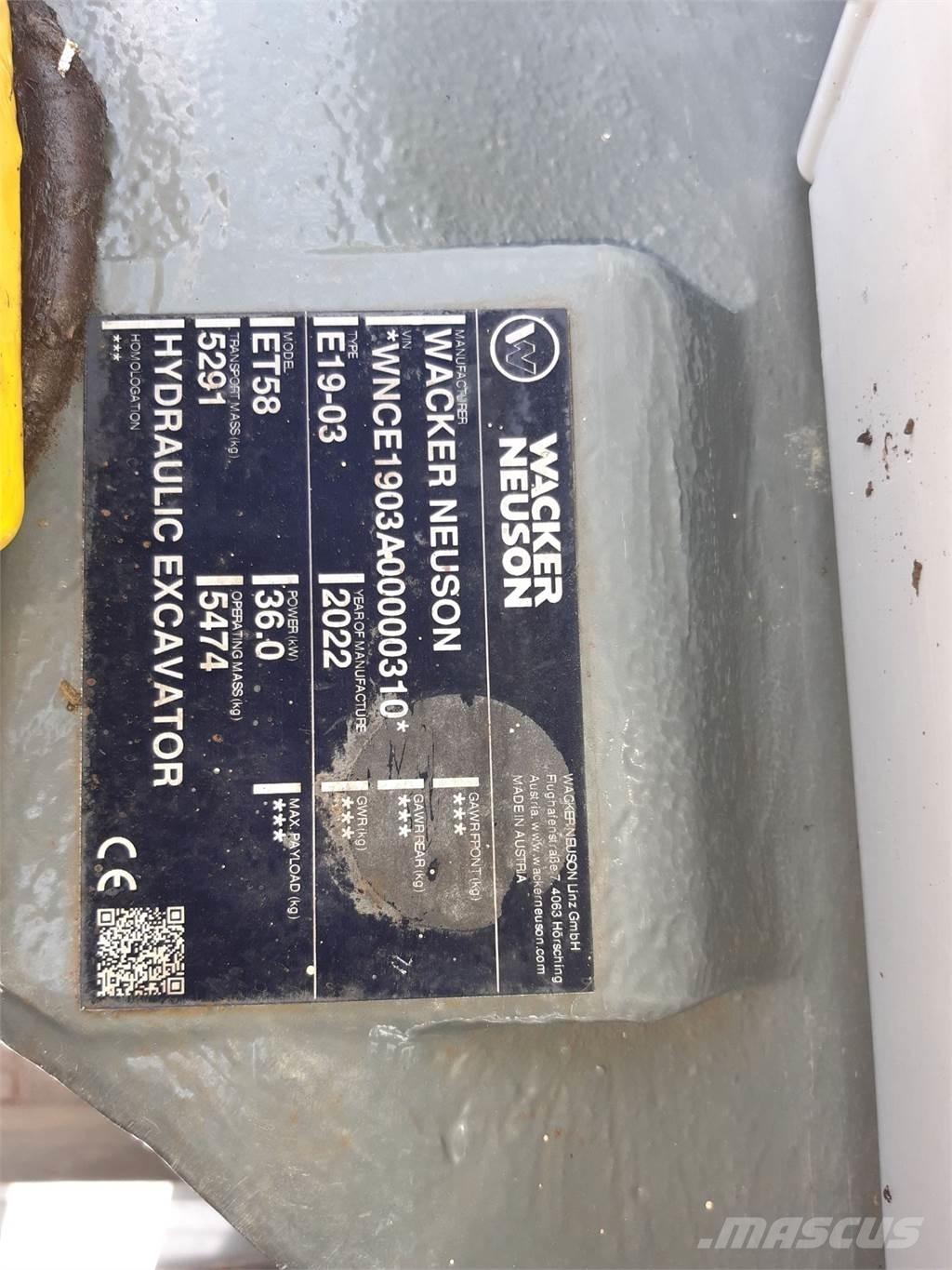 Wacker Neuson ET58 Escavadoras de rastos