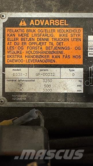 Daewoo D33S-3 Empilhadores Diesel