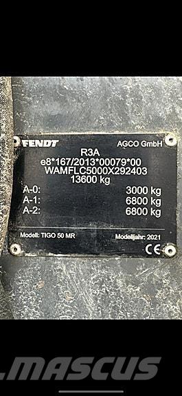 Fendt Tigo 50 MR Reboques agricolas de uso geral