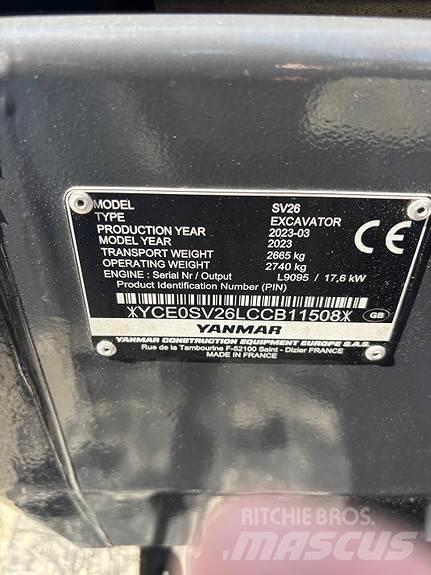 Yanmar SV26 Mini Escavadoras <7t