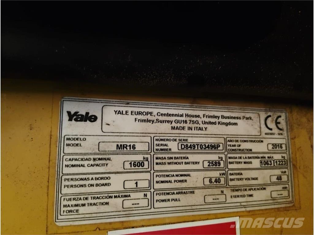 Yale MR16 Movimentação cargas - Outros
