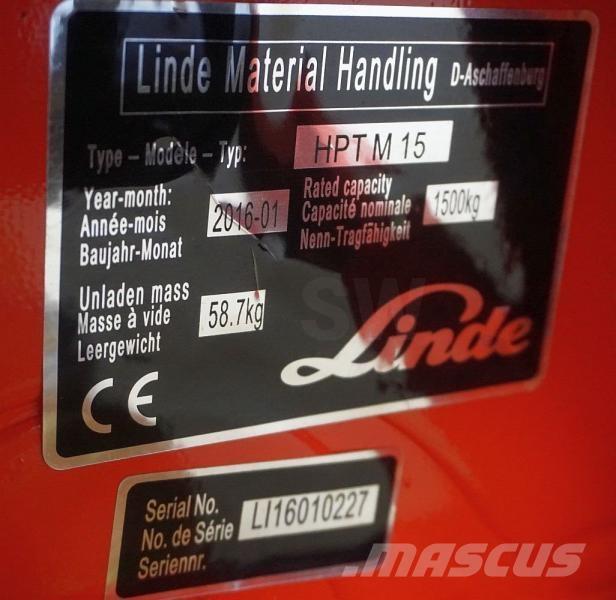 Linde HPT M 15 Movimentadores manuais de palettes
