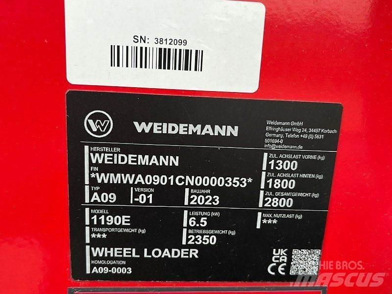 Weidemann 1190E Carregadoras de direcção deslizante
