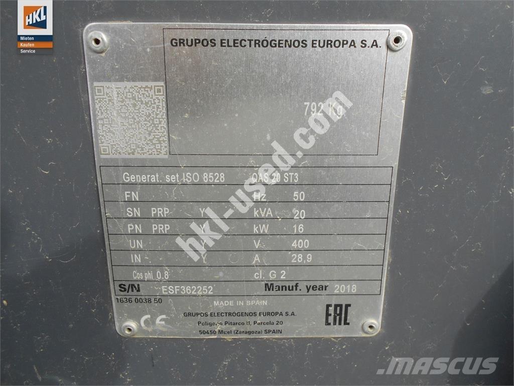 Atlas Copco QAS 20 Outros Geradores