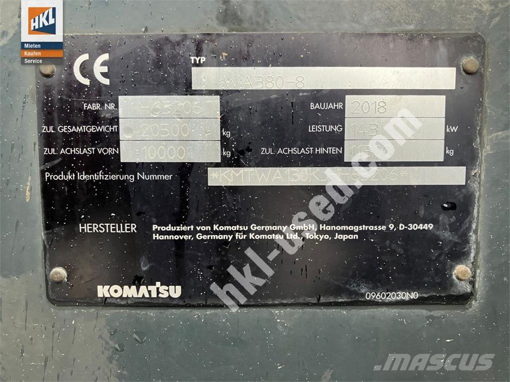 Komatsu WA 380-8 Pás carregadoras de rodas