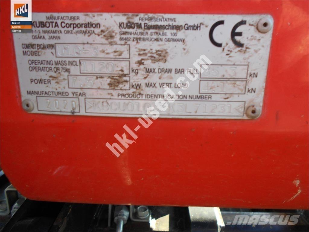 Kubota U 10-3 Mini Escavadoras <7t
