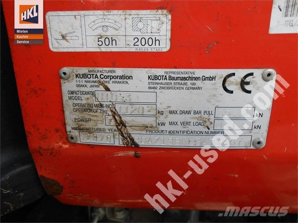 Kubota U 10-3 Mini Escavadoras <7t