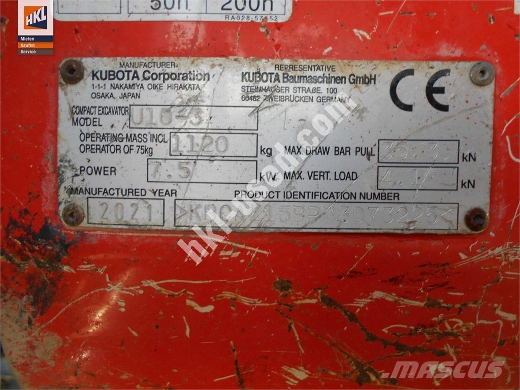 Kubota U 10-3 Mini Escavadoras <7t