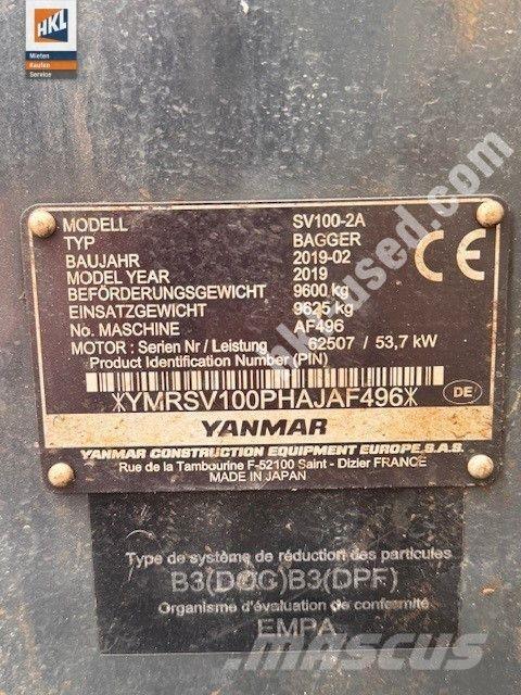 Yanmar SV 100-2 Mini Escavadoras <7t