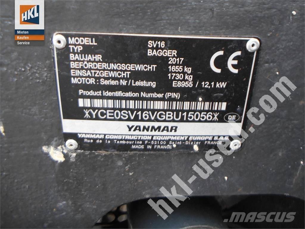 Yanmar SV 16 Mini Escavadoras <7t