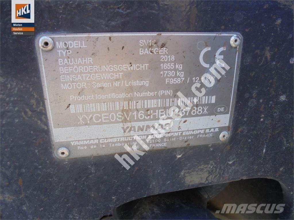 Yanmar SV 16 Mini Escavadoras <7t