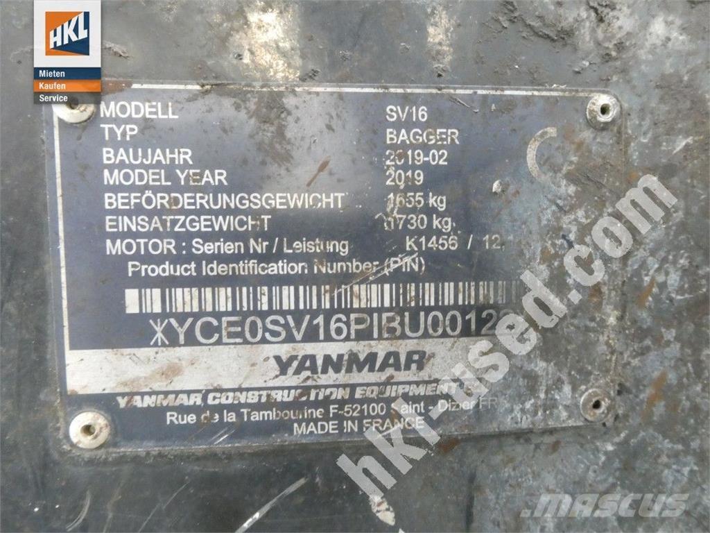 Yanmar SV 16 Mini Escavadoras <7t