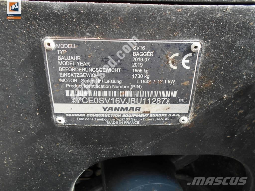 Yanmar SV 16 Mini Escavadoras <7t