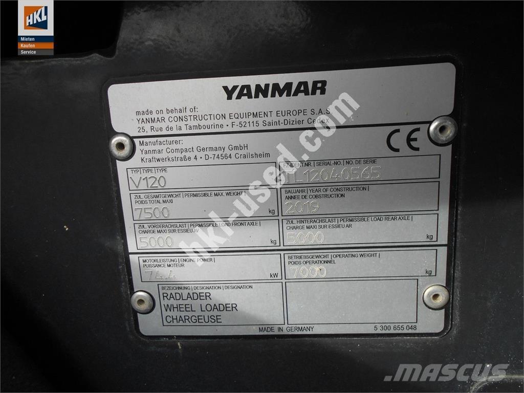 Yanmar V 120 Pás carregadoras de rodas