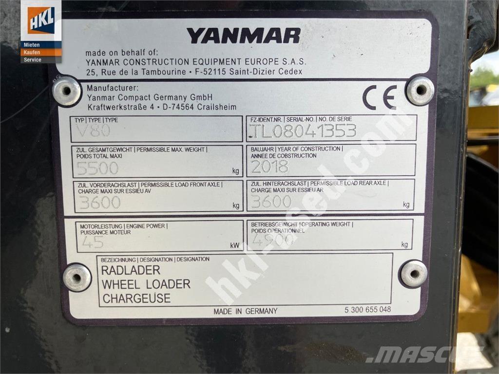Yanmar V 80 Pás carregadoras de rodas