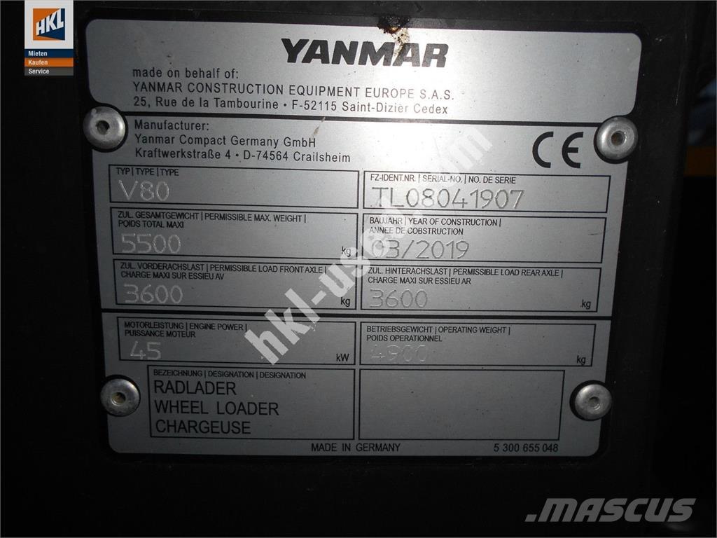 Yanmar V 80 Pás carregadoras de rodas