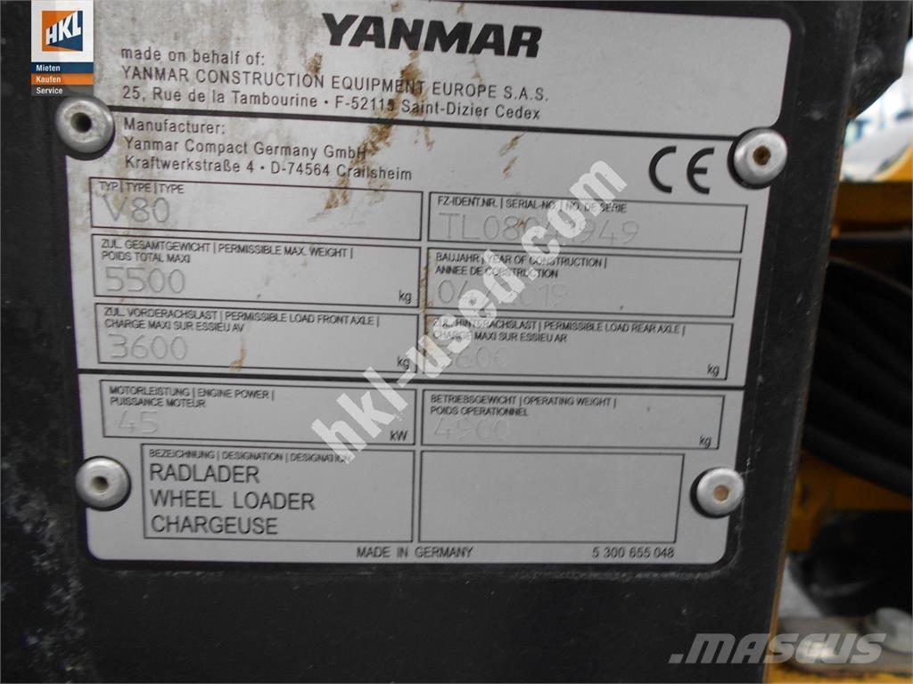 Yanmar V 80 Pás carregadoras de rodas