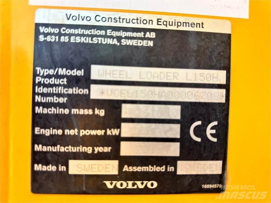  2018 Volvo L150H Pás carregadoras de rodas