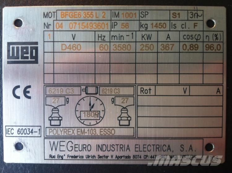  250 kW E-Motor WEG Motores