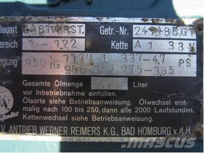  P.I.V. gear Type GA B1VERST Caixas de velocidades