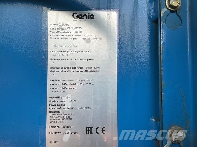 Genie Z80/60 Elevadores braços articulados