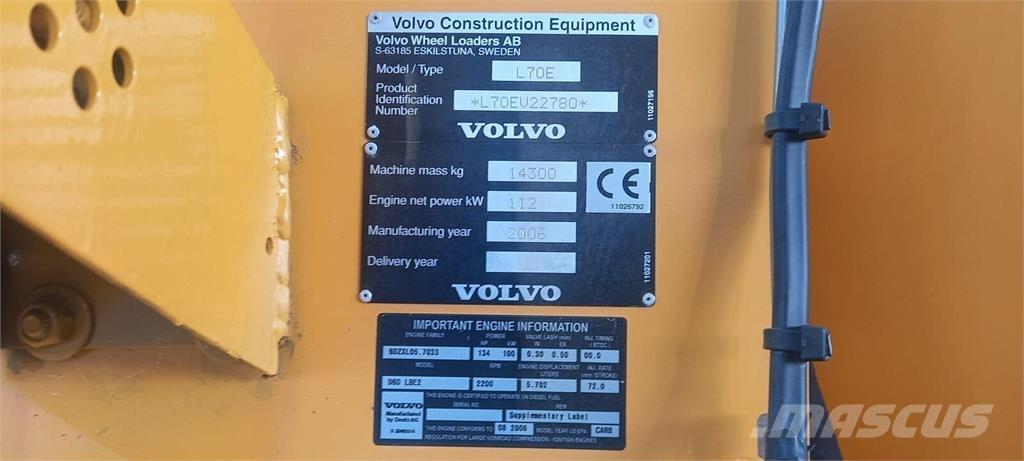 Volvo L70E Pás carregadoras de rodas