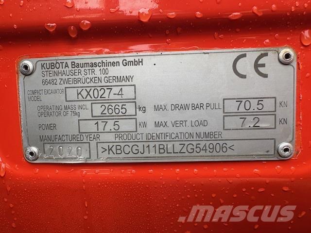 Kubota KX027-4 Escavadoras Midi 7t - 12t