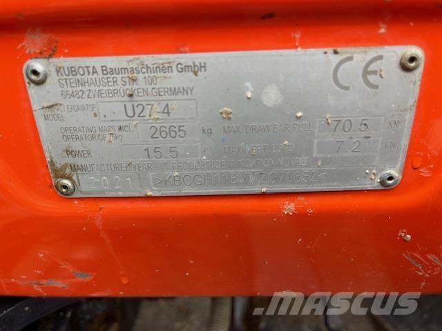 Kubota U27-4 Escavadoras Midi 7t - 12t