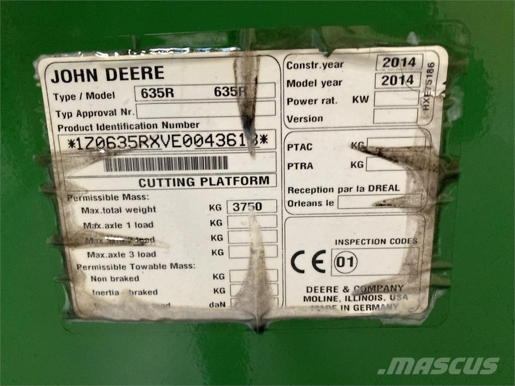 John Deere 635R Ceifeiras debulhadoras compactas