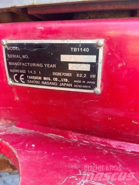 Takeuchi 1140 Mini Escavadoras <7t