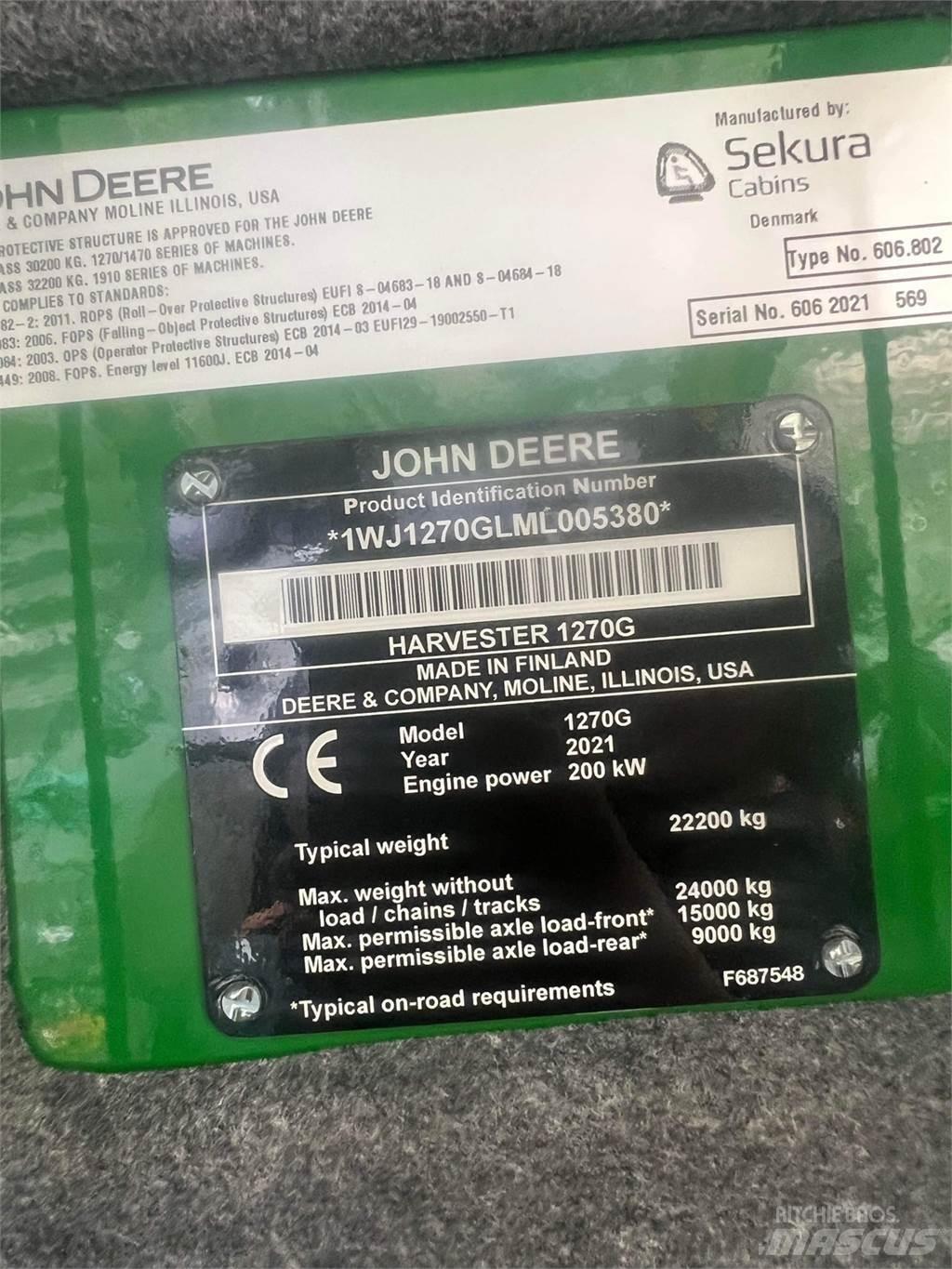 John Deere 1270G Processadores florestais